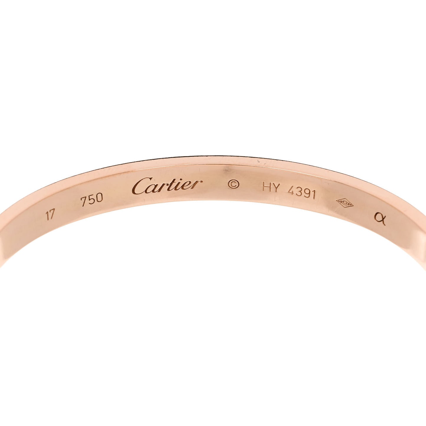 18K Pink Gold LOVE Bracelet 17