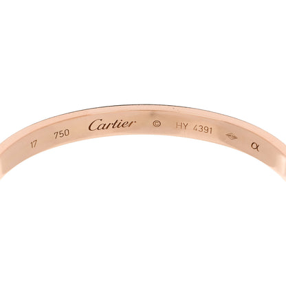 Cartier 18K Pink Gold LOVE Bracelet 17 6 of 8