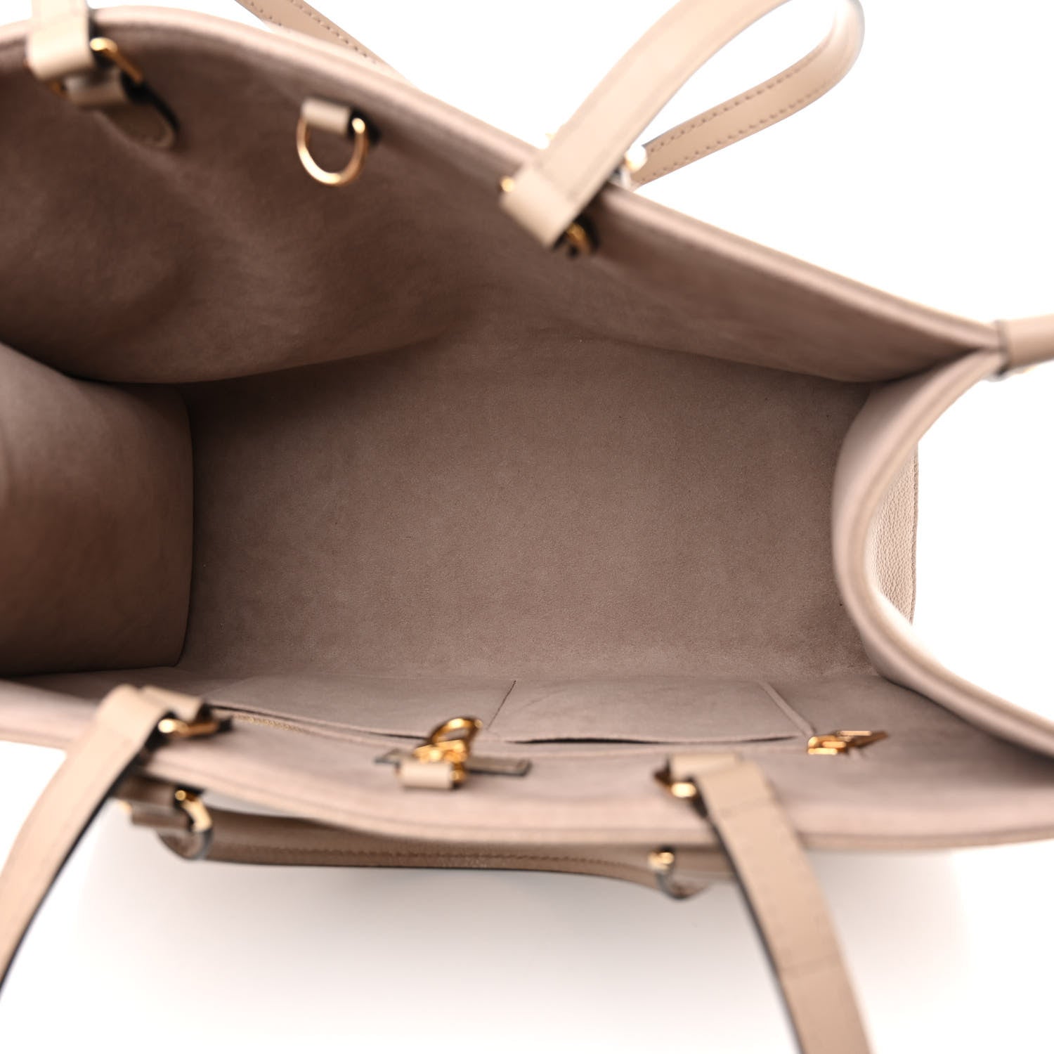 Louis Vuitton Empreinte Monogram Giant Onthego MM Tourterelle Creme 5 of 9