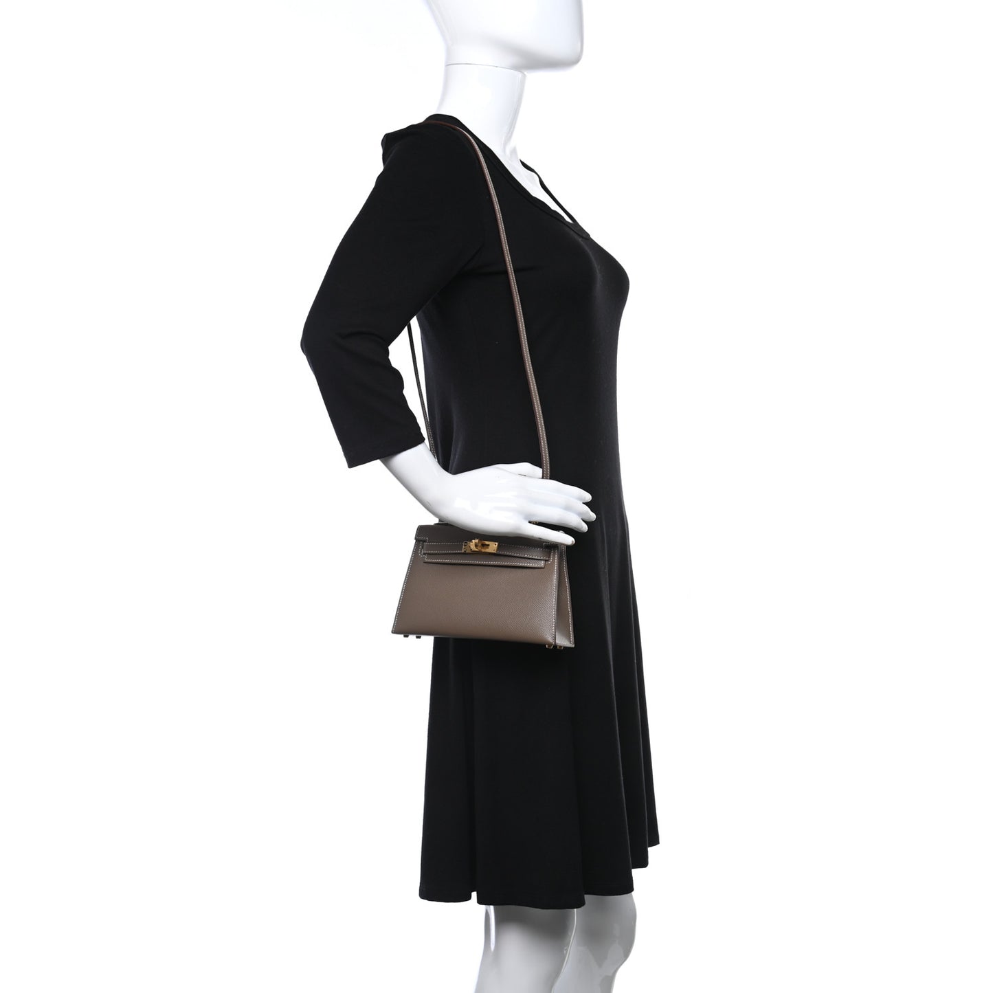 Epsom Mini Kelly Sellier 20 Etoupe