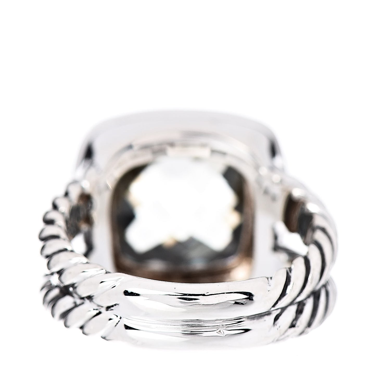 Sterling Silver Diamond Prasiolite 11mm Albion Ring 52 6