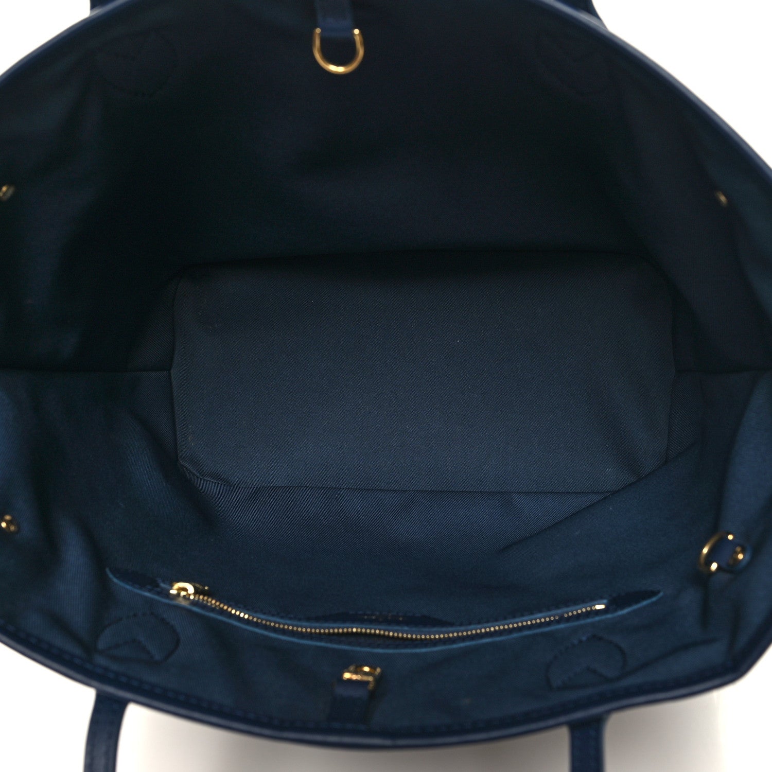 Louis Vuitton Monoglam Neverfull MM Blue 9 of 11