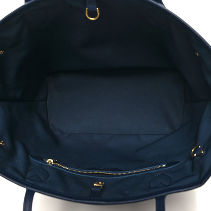 Louis Vuitton Monoglam Neverfull MM Blue 9 of 11