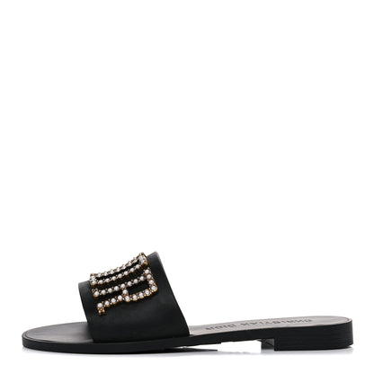 Christian Dior Matte Calfskin Pearl Dio(r)evolution Slide Sandals 39 Black 1 of 6