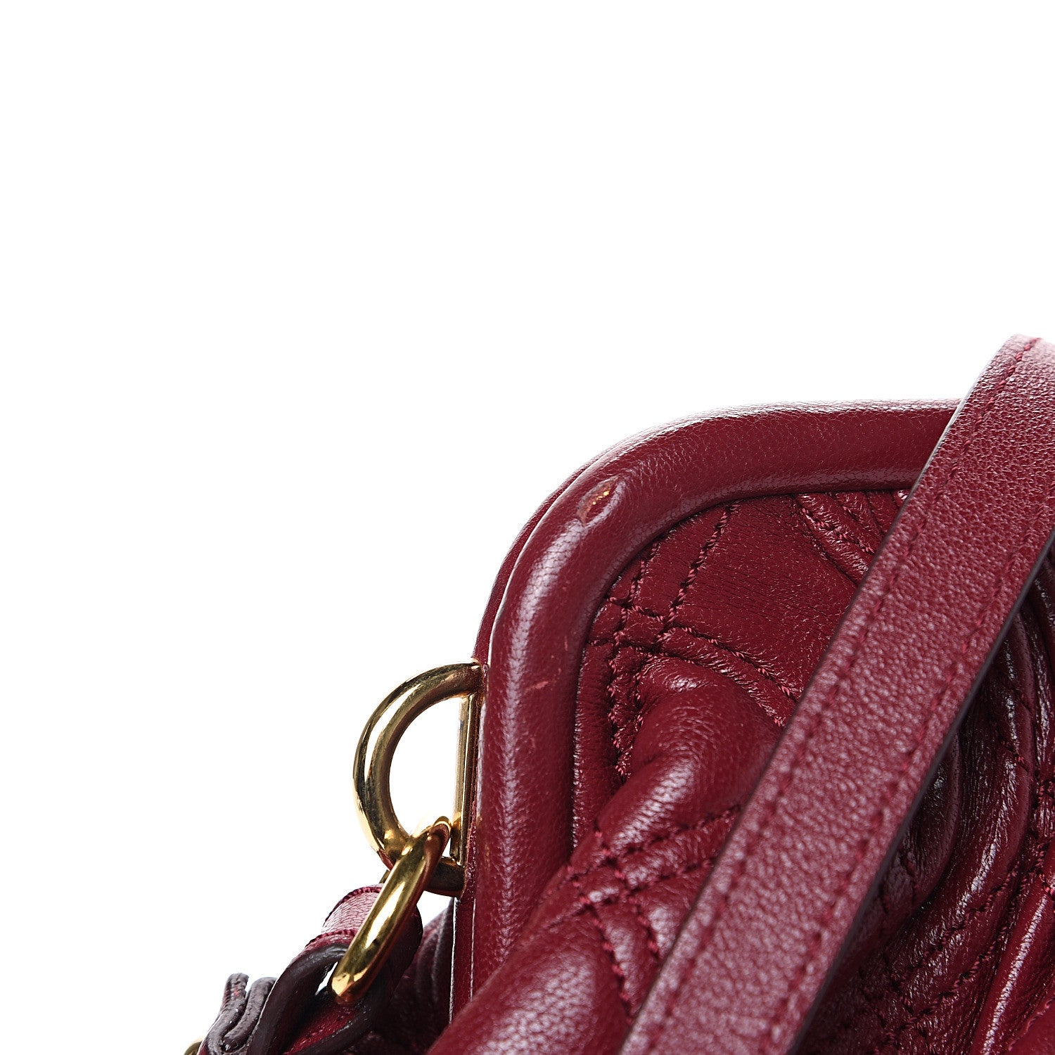 Marc Jacobs Calfskin Quilted Little Stam Bordeaux 9 of 11