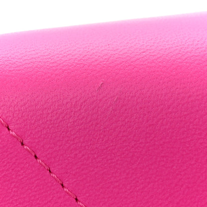 Valentino Garavani Nappa Lacquer Monochrome Roman Stud Wallet On Chain Pink PP 10 of 11