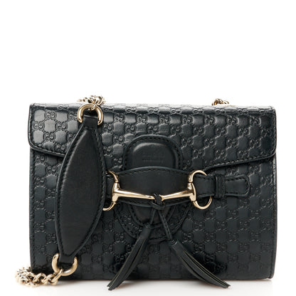 Gucci Microguccissima Mini Emily Shoulder Bag Black 1 of 10
