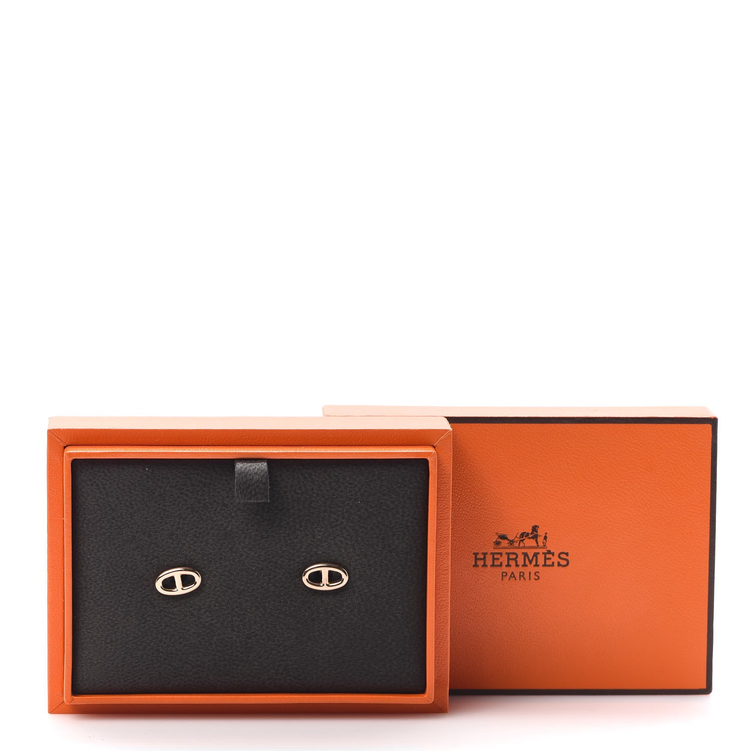 Hermes 18K Rose Gold TPM Farandole Stud Earrings 5 of 5