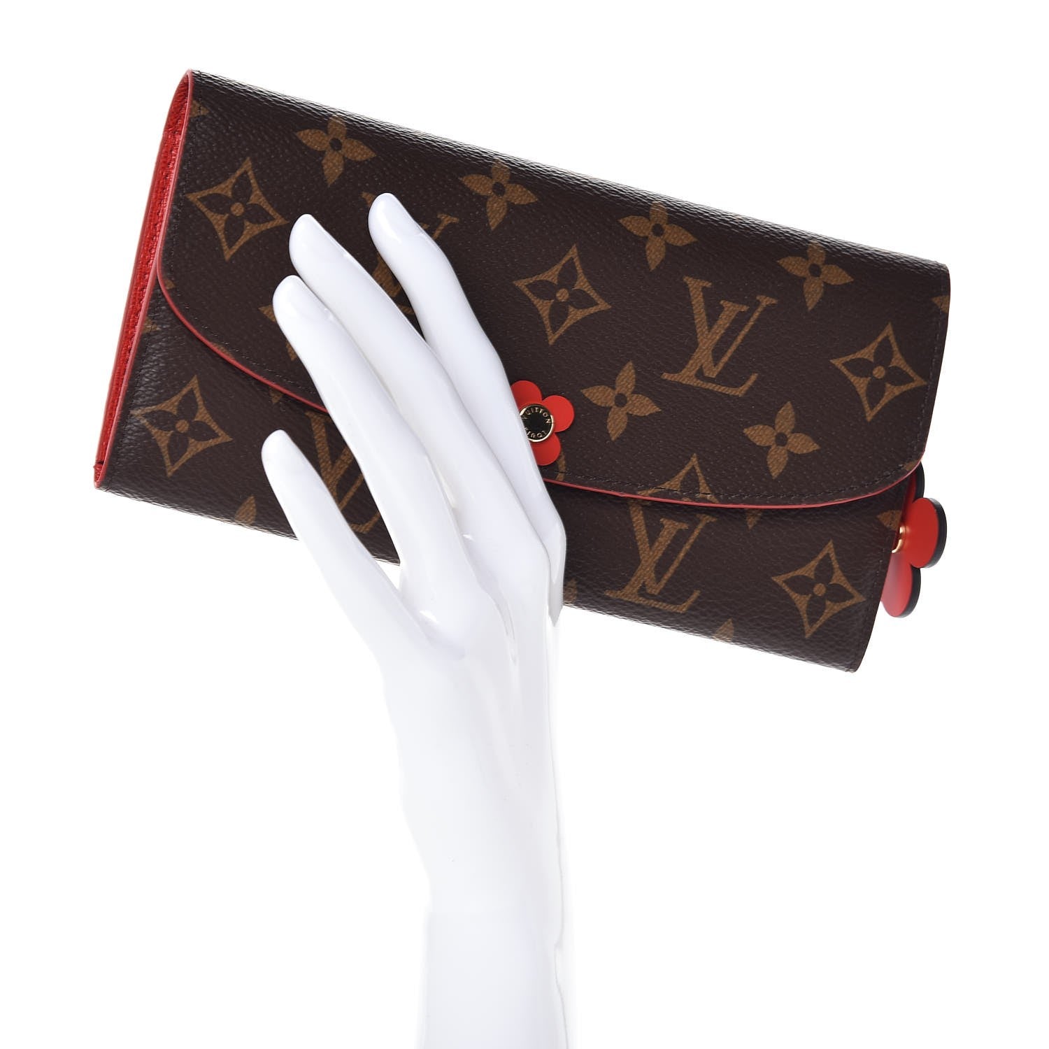 Louis Vuitton Monogram Bloom Flower Emilie Wallet Coquelicot 2 of 7