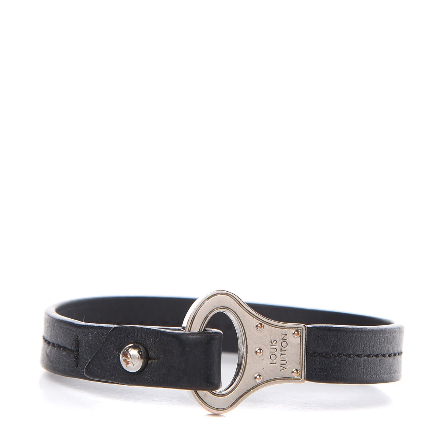 Calfskin Mens Archive Bracelet 21 Black