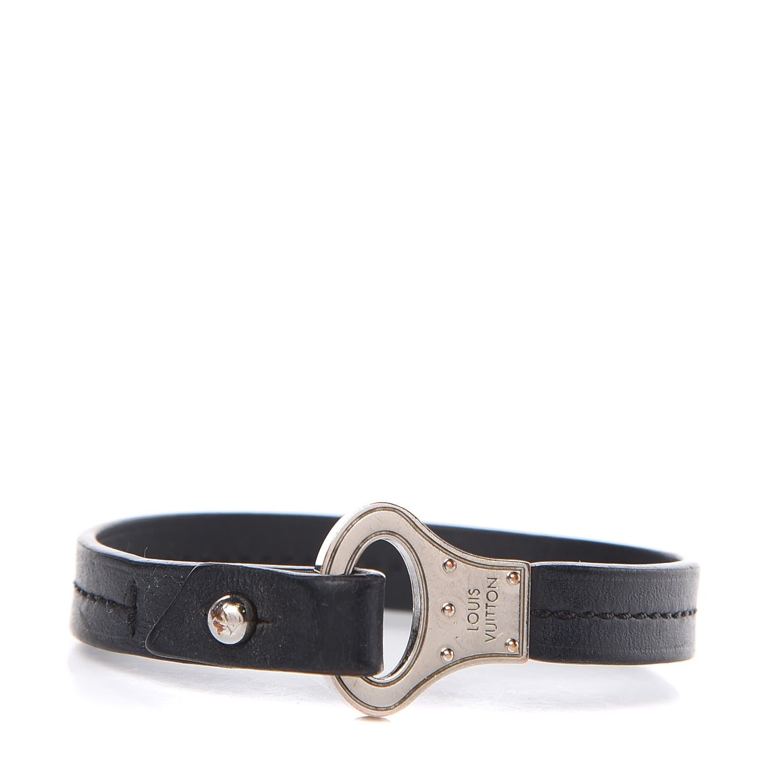 Louis Vuitton Calfskin Mens Archive Bracelet 21 Black 1 of 6