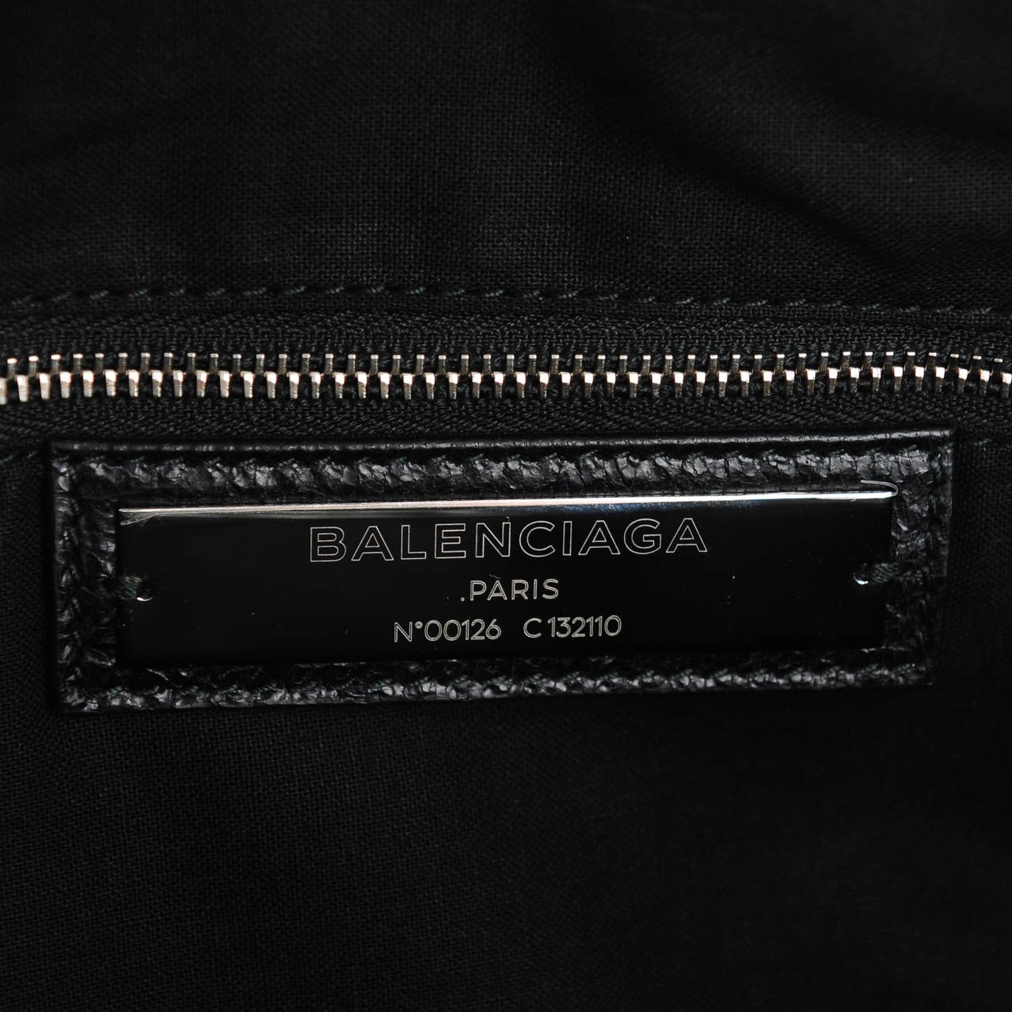 Agneau Classic Silver Hardware Work Black