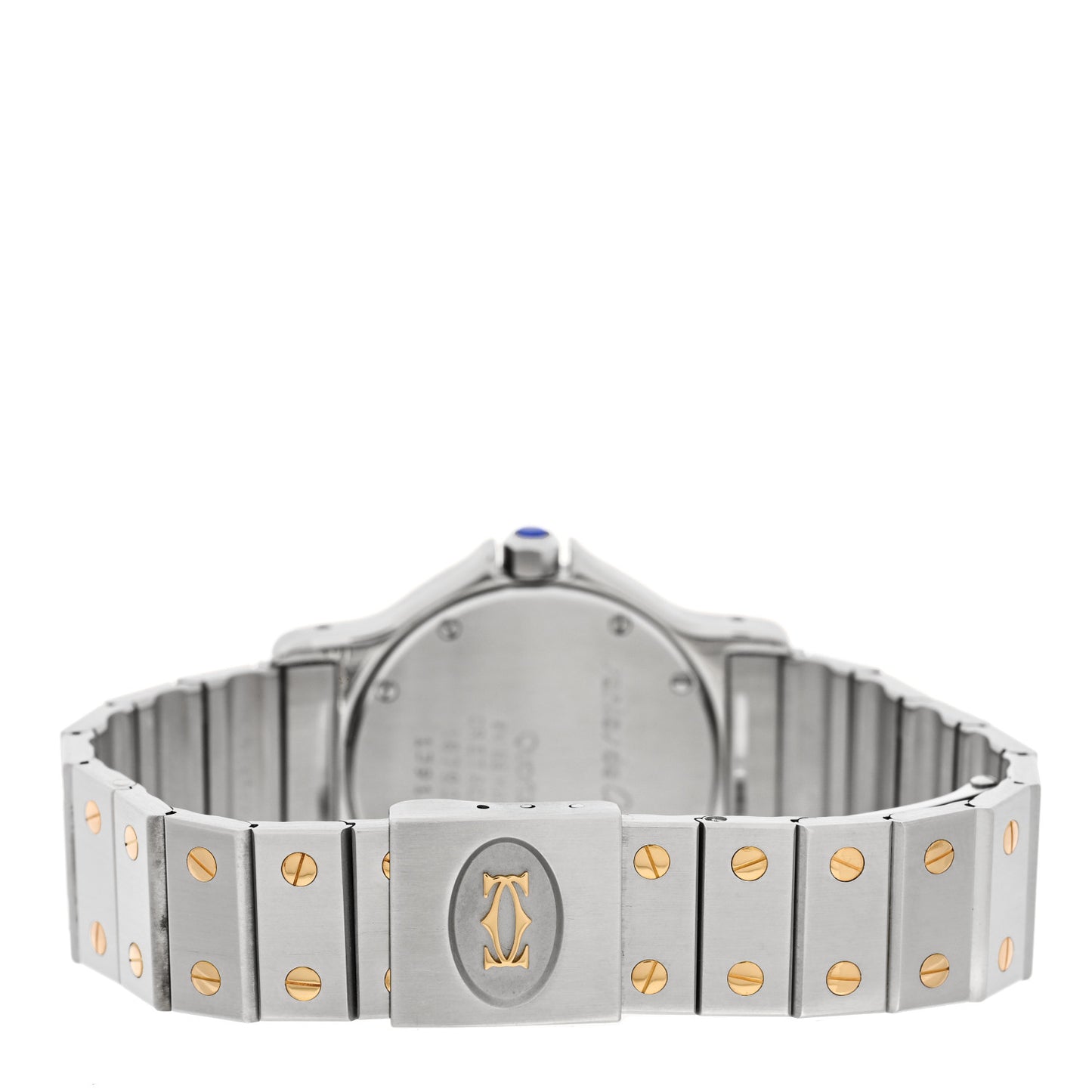 Stainless Steel 18K Yellow Gold 29mm Santos Octagon Quartz Watch