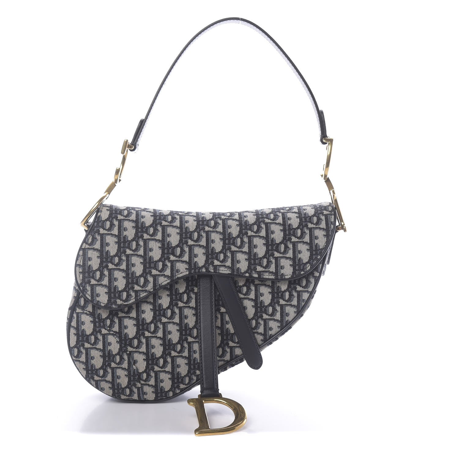 Christian Dior Oblique Saddle Bag Blue 1 of 11