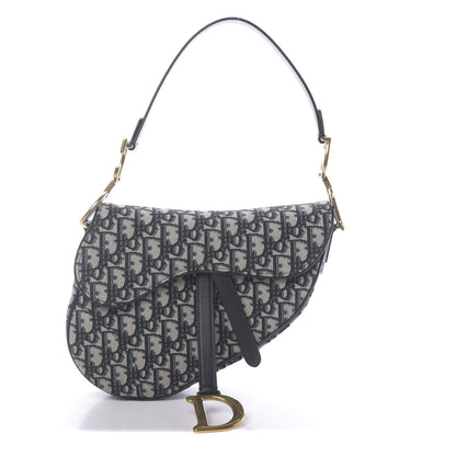 Christian Dior Oblique Saddle Bag Blue 1 of 11