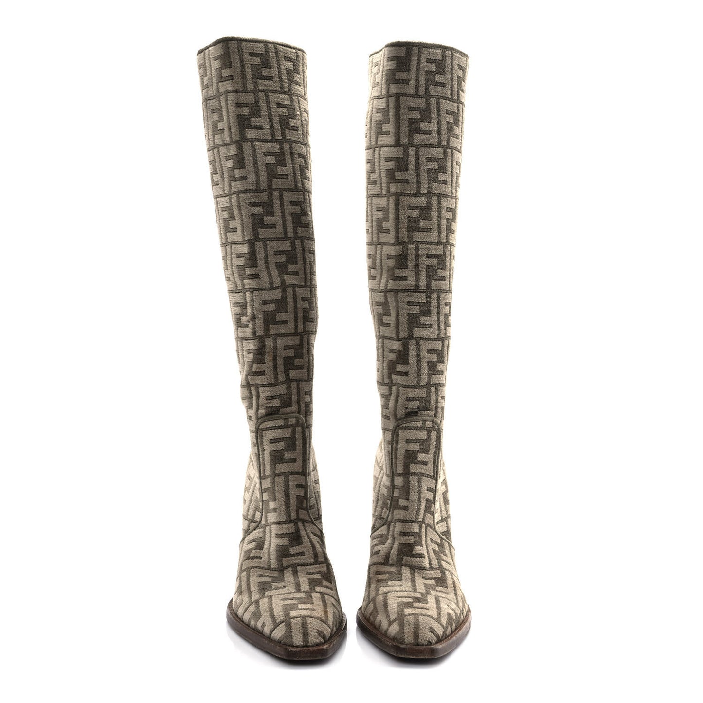 Chenille Jacquard FF 110mm Knee Boots 37 Tortora Nuvola