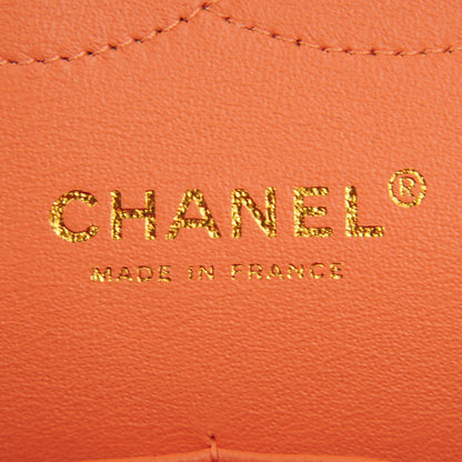 Chanel Lambskin Quilted Jumbo Double Flap Light Orange 8 of 9