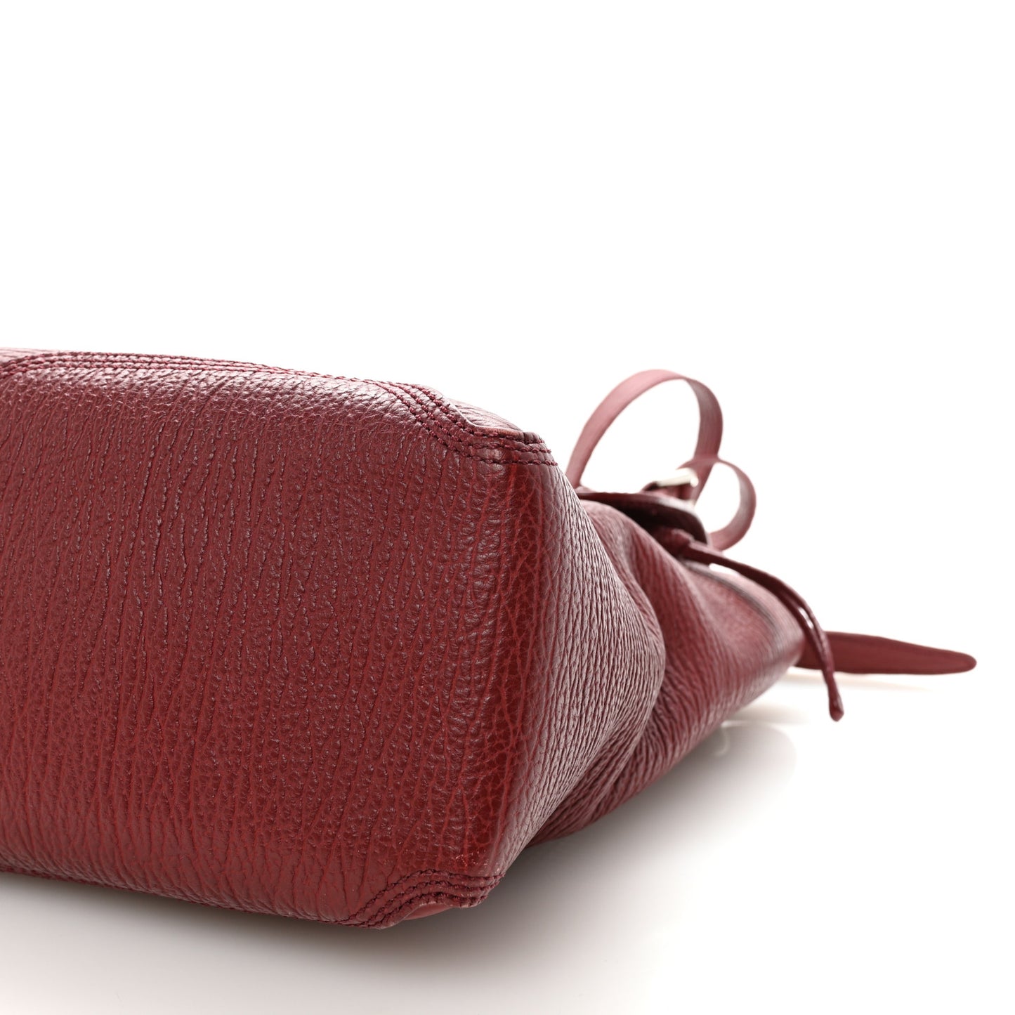 Textured Calfskin Medium Pashli Satchel Burgundy