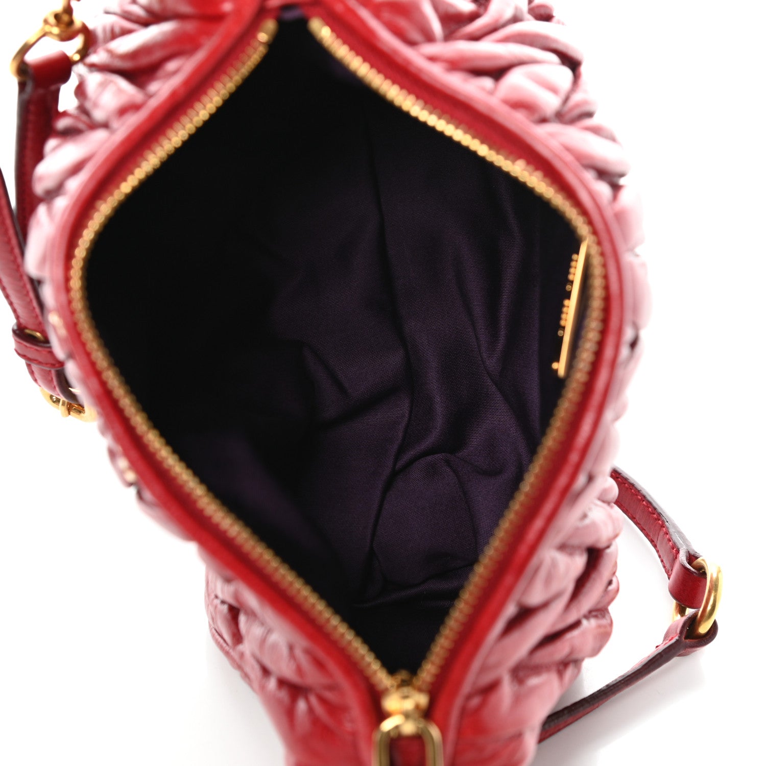 Miu Miu Nappa Matelasse Lux Contenitori Tracolla Shoulder Bag Rubino 5 of 9