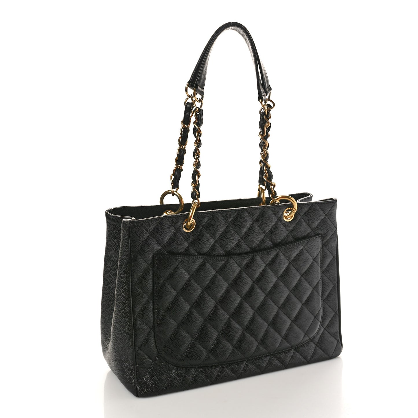 Caviar Quilted Grand Shopping Tote GST Black