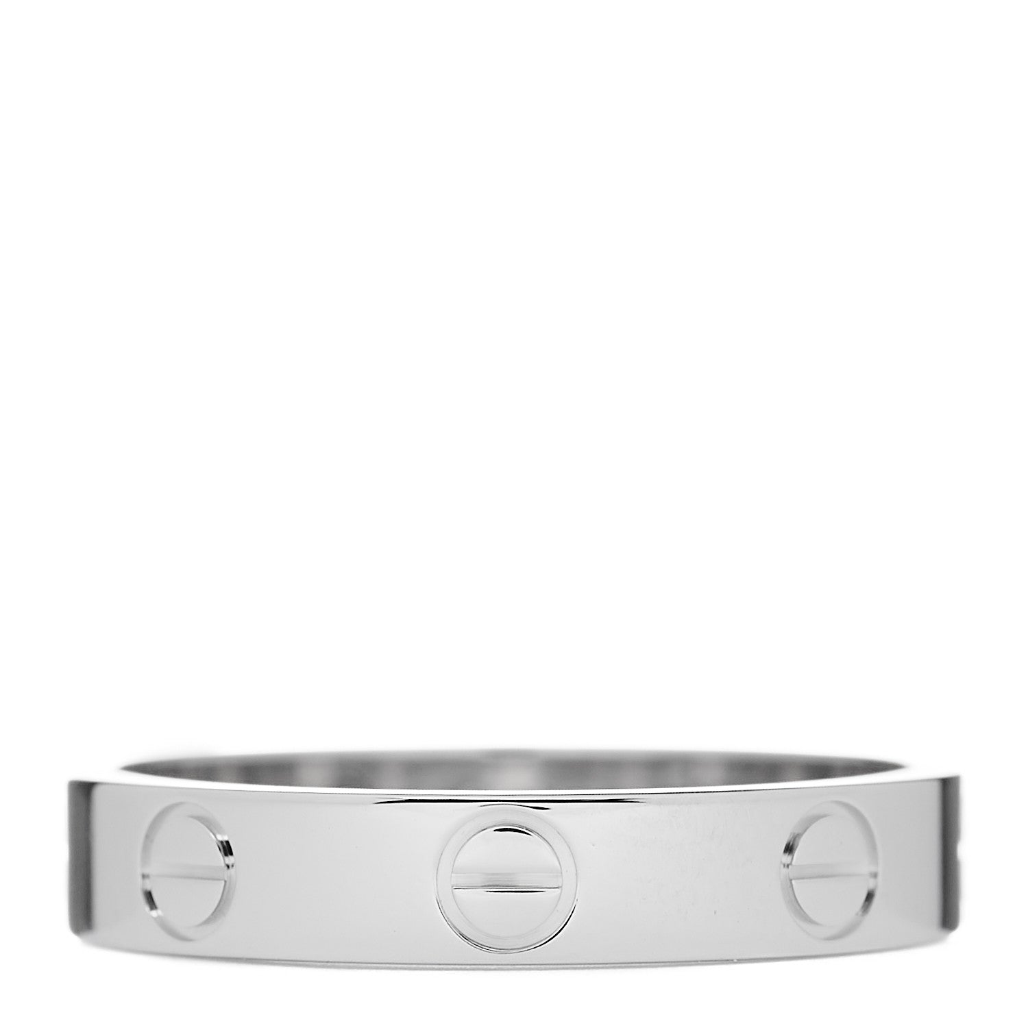 Cartier 18K White Gold 3.5mm LOVE Wedding Band Ring 53 6.25 1 of 5