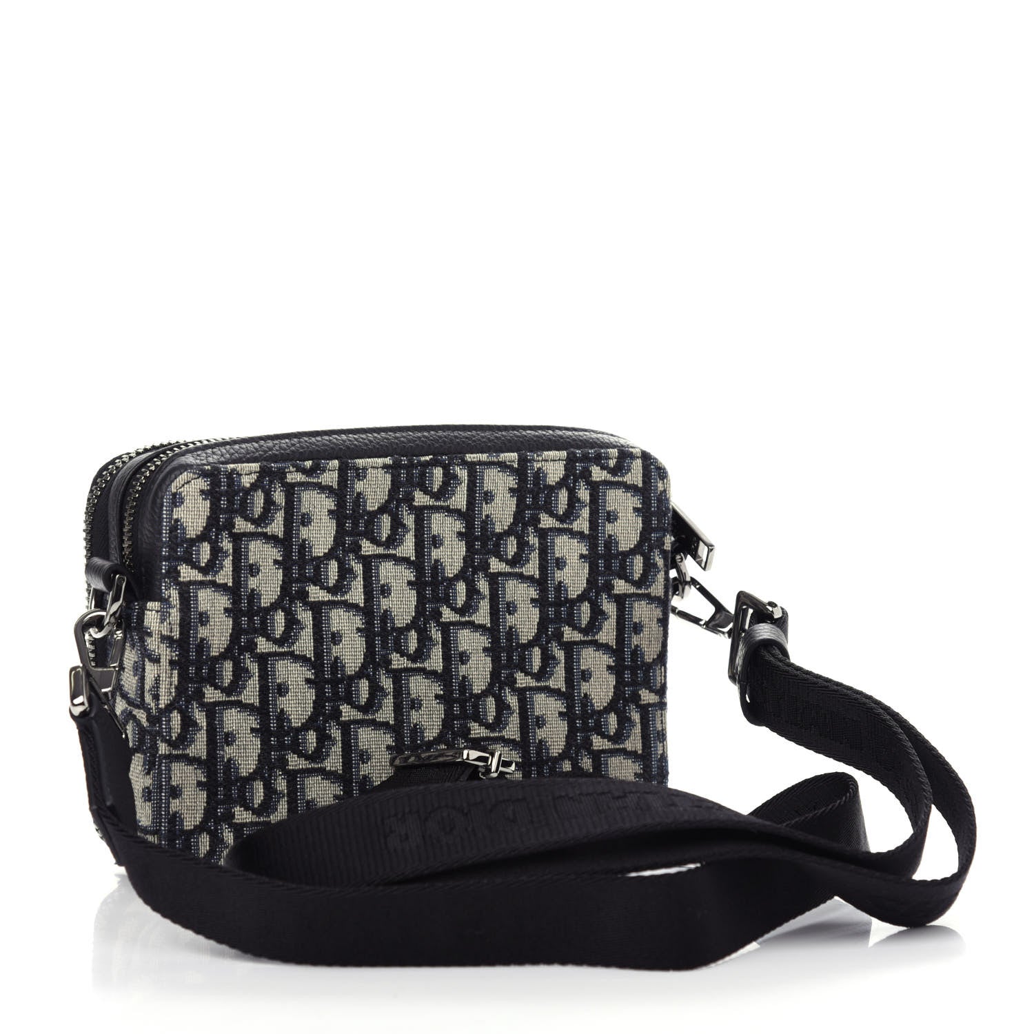 Christian Dior Oblique Pouch Navy Blue 3 of 12