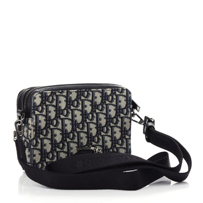 Christian Dior Oblique Pouch Navy Blue 3 of 12