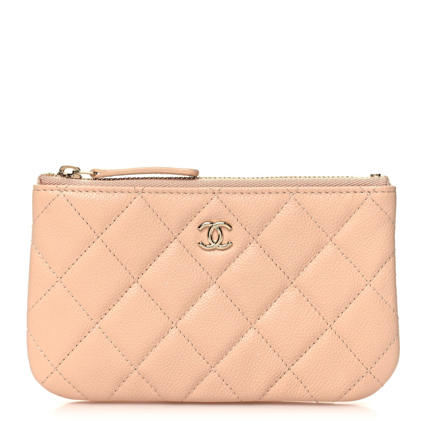 Chanel Caviar Quilted Small Cosmetic Case Light Beige 1 of 10