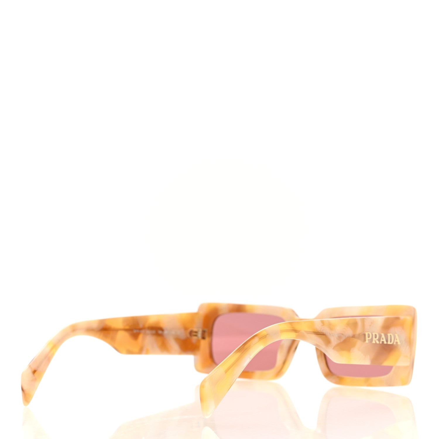 Prada Acetate Sunglasses with Prada Logo SPR A07 Desert Tortoise 4 of 7