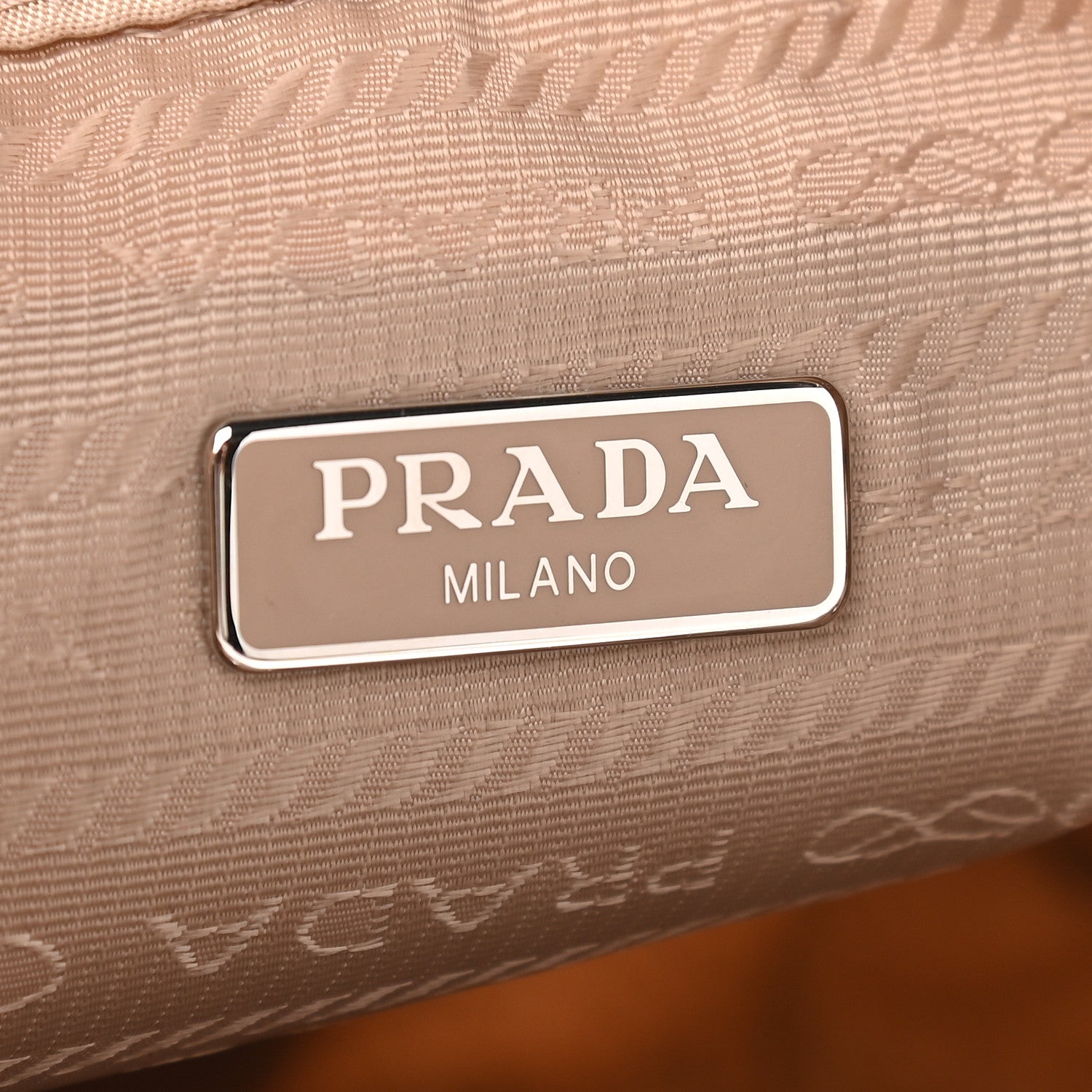 Prada Saffiano Tessuto Nylon Vela Bucket Wristlet Cammeo 6 of 9
