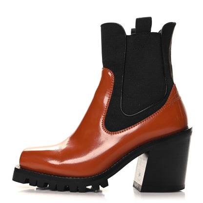 Louis Vuitton Patent Monogram Limitless Ankle Boots 38 Cognac 1 of 11