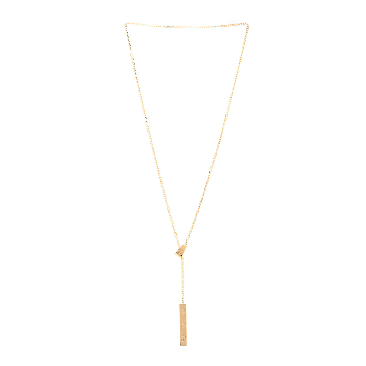 18K Yellow Gold LOVE Lariat Necklace