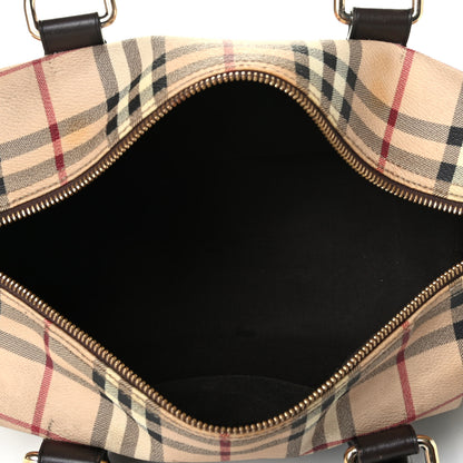 Burberry Haymarket Check Large Chester Bowling Bag Chocolate 4 of 7