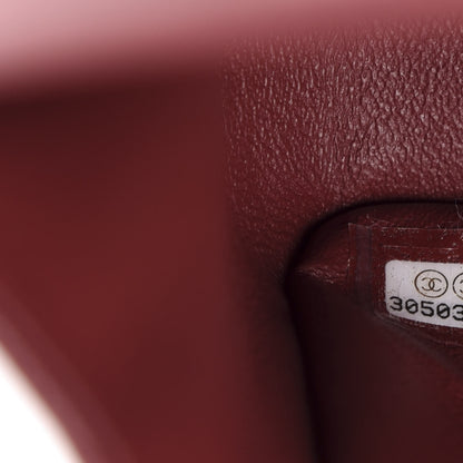 Chanel Caviar Quilted Jumbo Double Flap Dark Red 9 of 10
