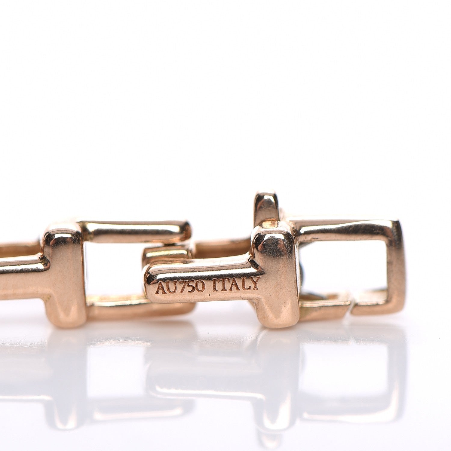Tiffany 18K Rose Gold Narrow Tiffany T Chain Bracelet 5 of 5