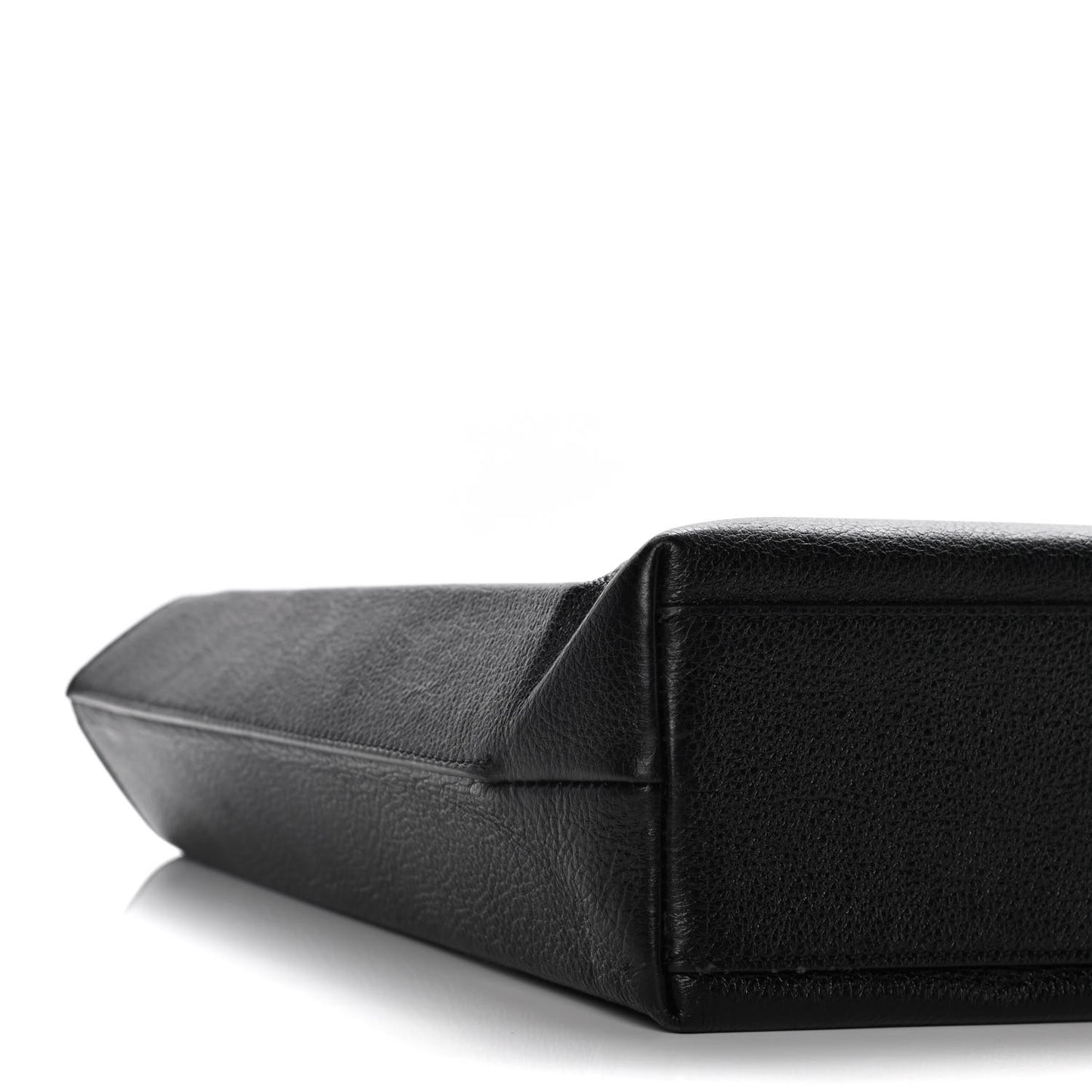 Calfskin Logo Small Shopping Black