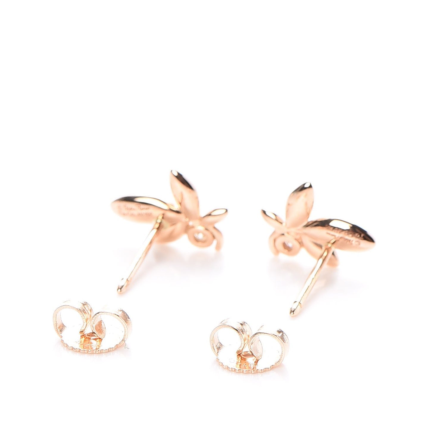 18K Rose Gold Diamond Paloma Picasso Olive Leaf Earrings