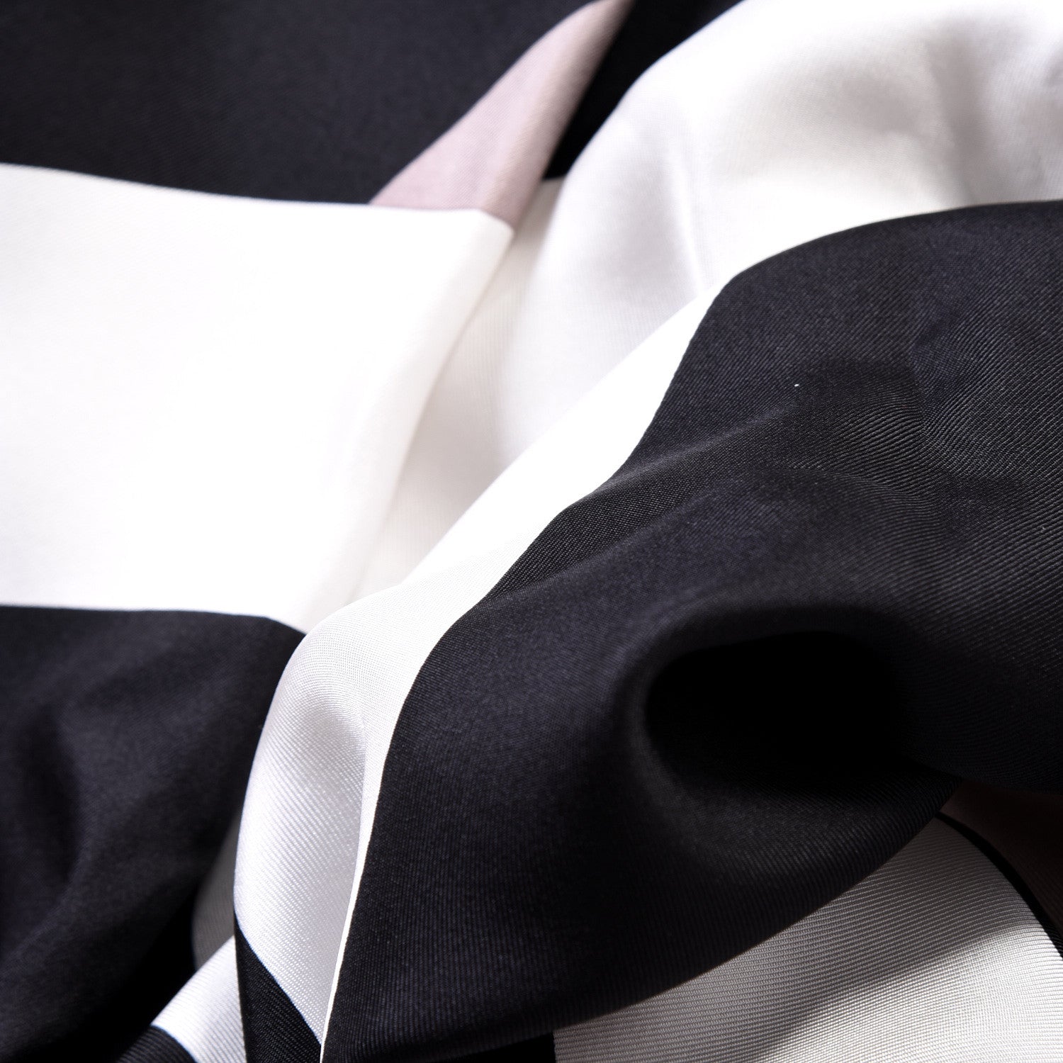 Chanel Silk Camellia CC Square Scarf Black Ivory 3 of 4