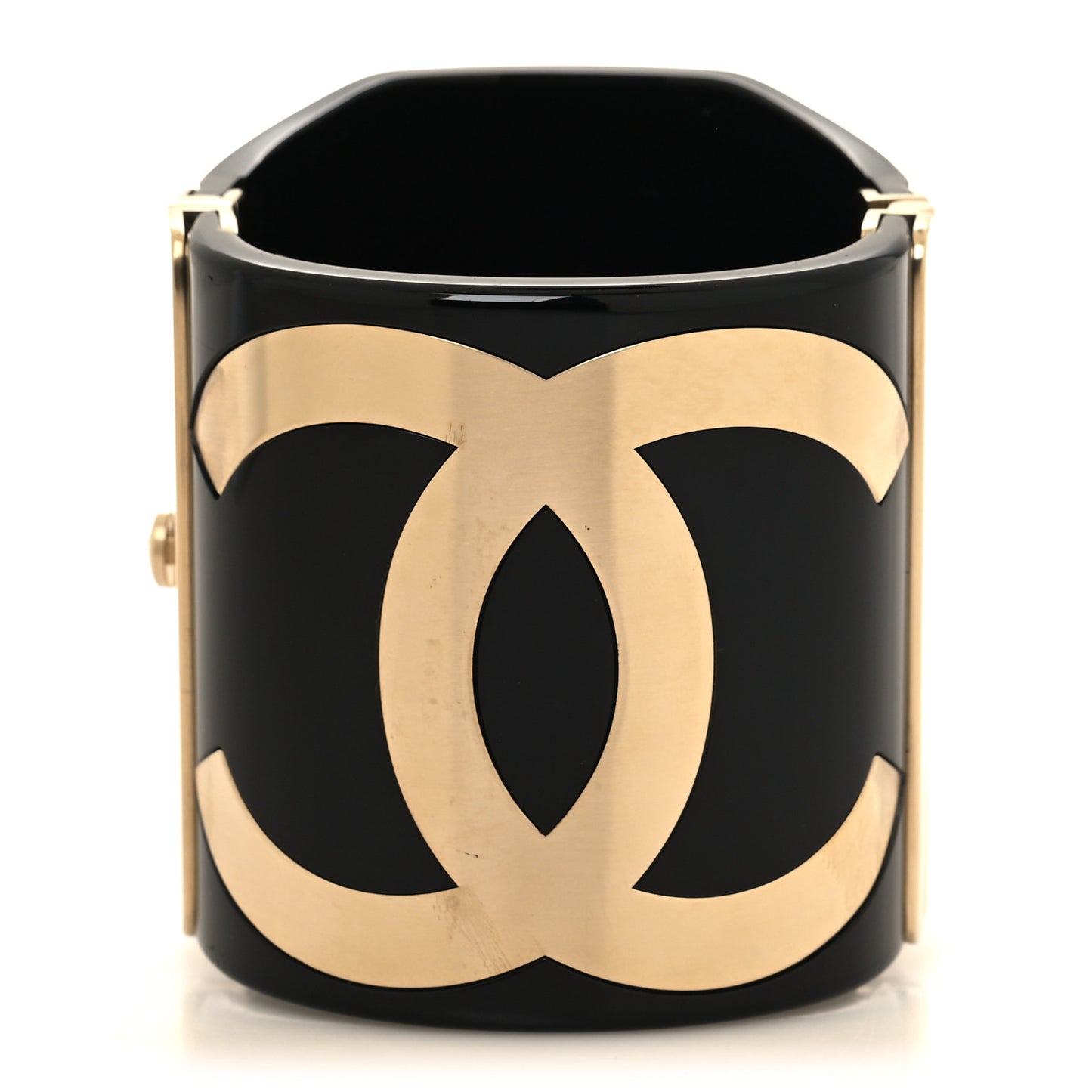 Resin CC Cuff Bracelet Golden Black
