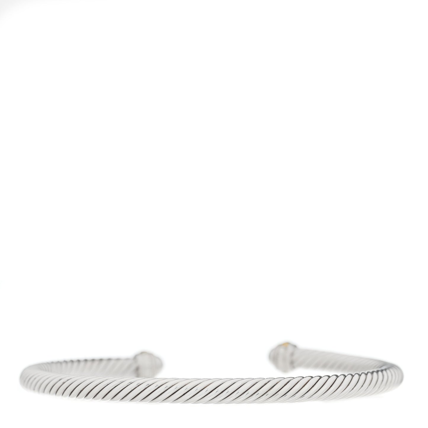 Sterling Silver 18K Yellow Gold 4mm Cable Classics Bracelet