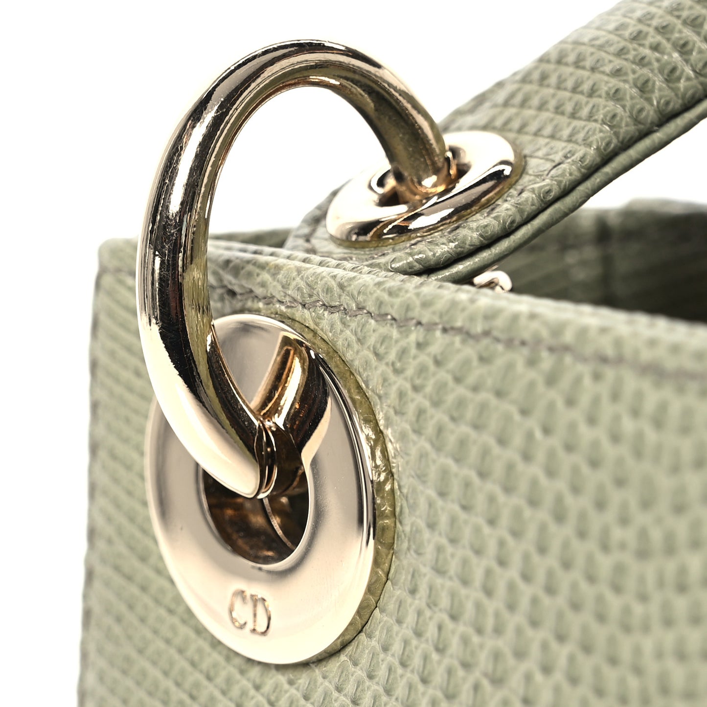 Lizard Mini Lady Dior  Vert Saule