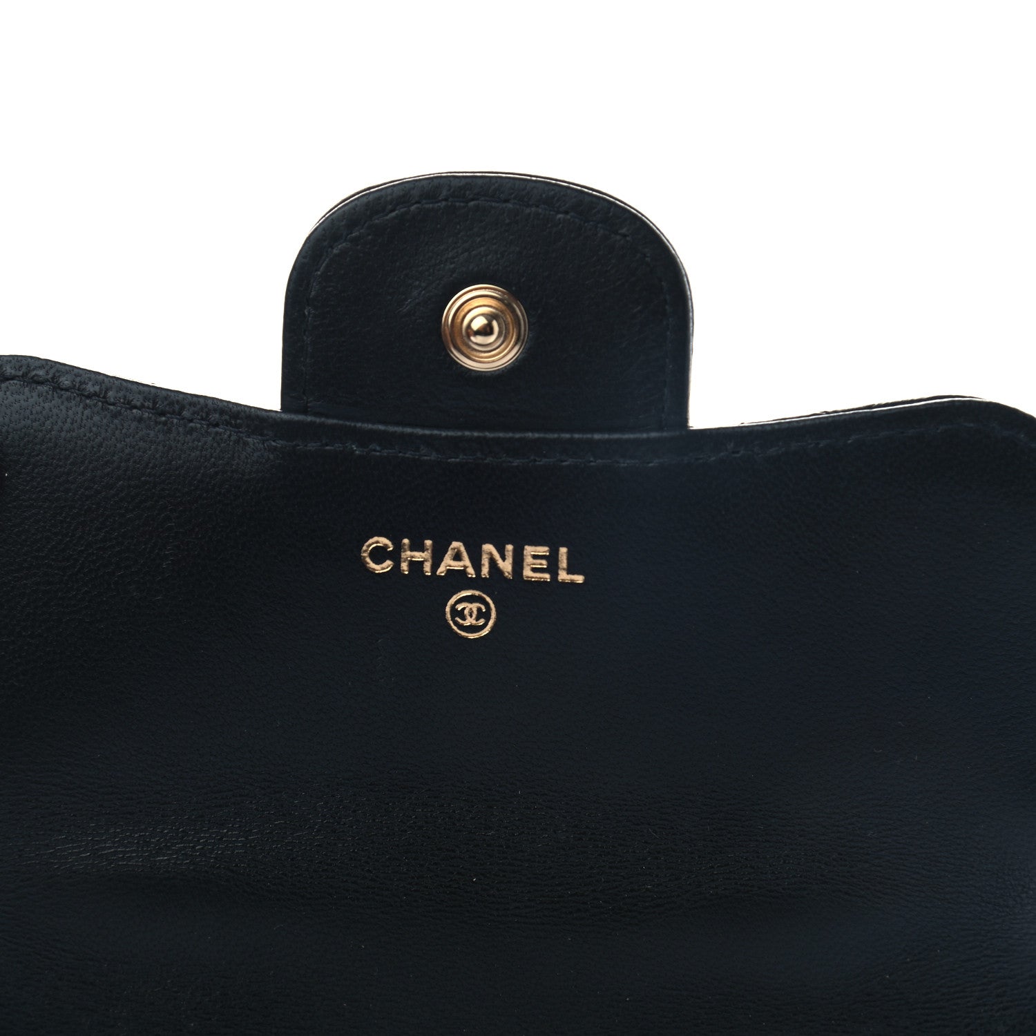 Chanel Lambskin Quilted Top Handle Flap Coin Purse With Chain Black 6 of 9