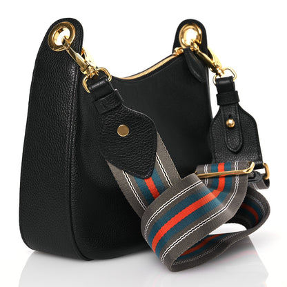 Prada Vitello Phenix Small Zippered Messenger Hobo Black 2 of 12