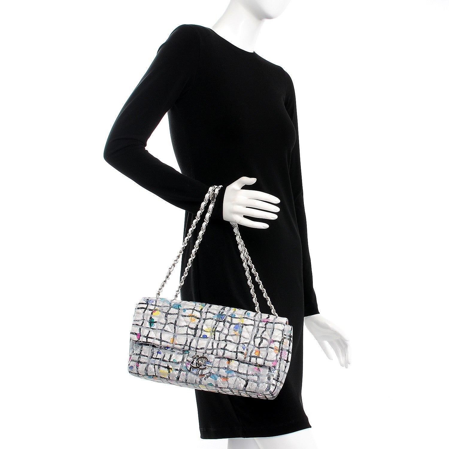 Chanel Calfskin Hand Painted Graffiti Flap Multicolor 2 of 8