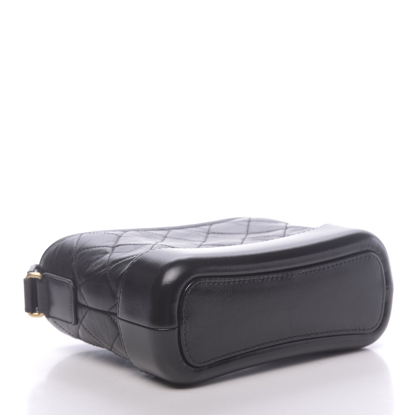 Aged Calfskin Quilted Small Gabrielle Hobo Black