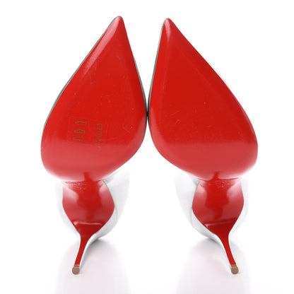 Christian Louboutin Antispecchio Pigalle Follies 100 Pumps 39 Silver 5 of 11
