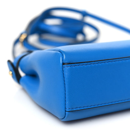 Fendi Shiny Nappa Micro Peekaboo Iconic Satchel Blue Royal 10 of 11