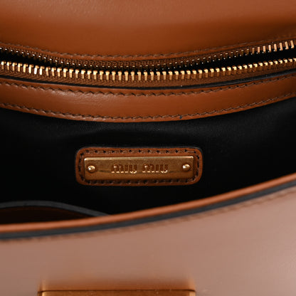 Miu Miu City Calf Lock Shoulder Bag Cognac 6 of 9