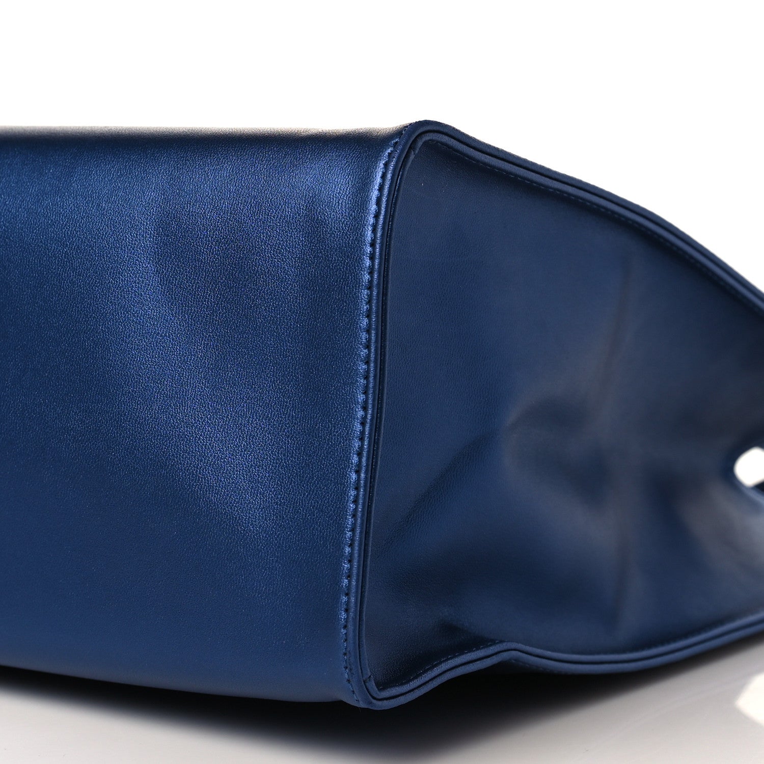 Telfar Metallic Vegan Leather Medium Shopping Bag Cobalt 9 of 9
