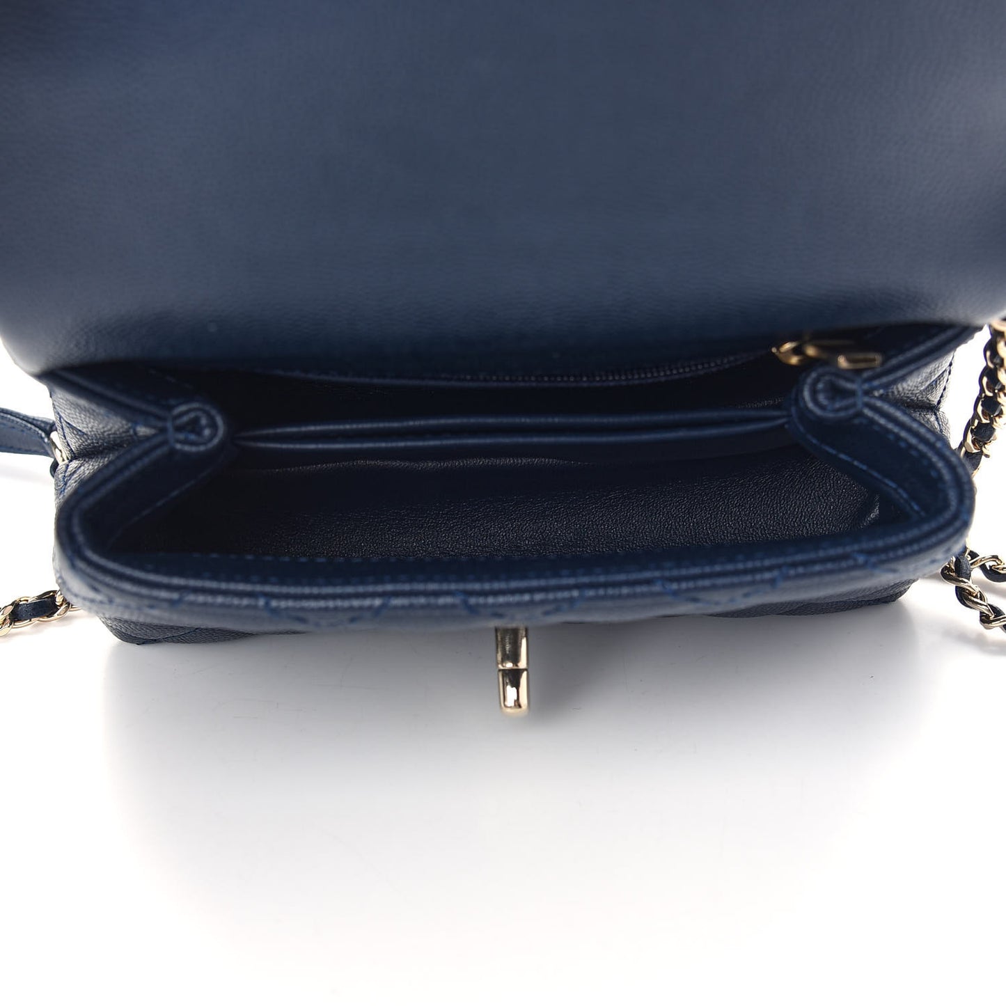 Caviar Quilted Extra Mini Coco Handle Flap Navy